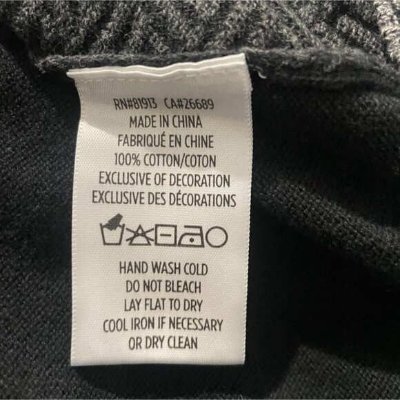 Robert Graham Size 3XL Pullover Sweater 1/4 Zip Black Gray - Picture 6 of 7